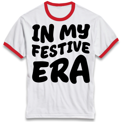 Modern Christmas Slogan Ringer T-Shirt