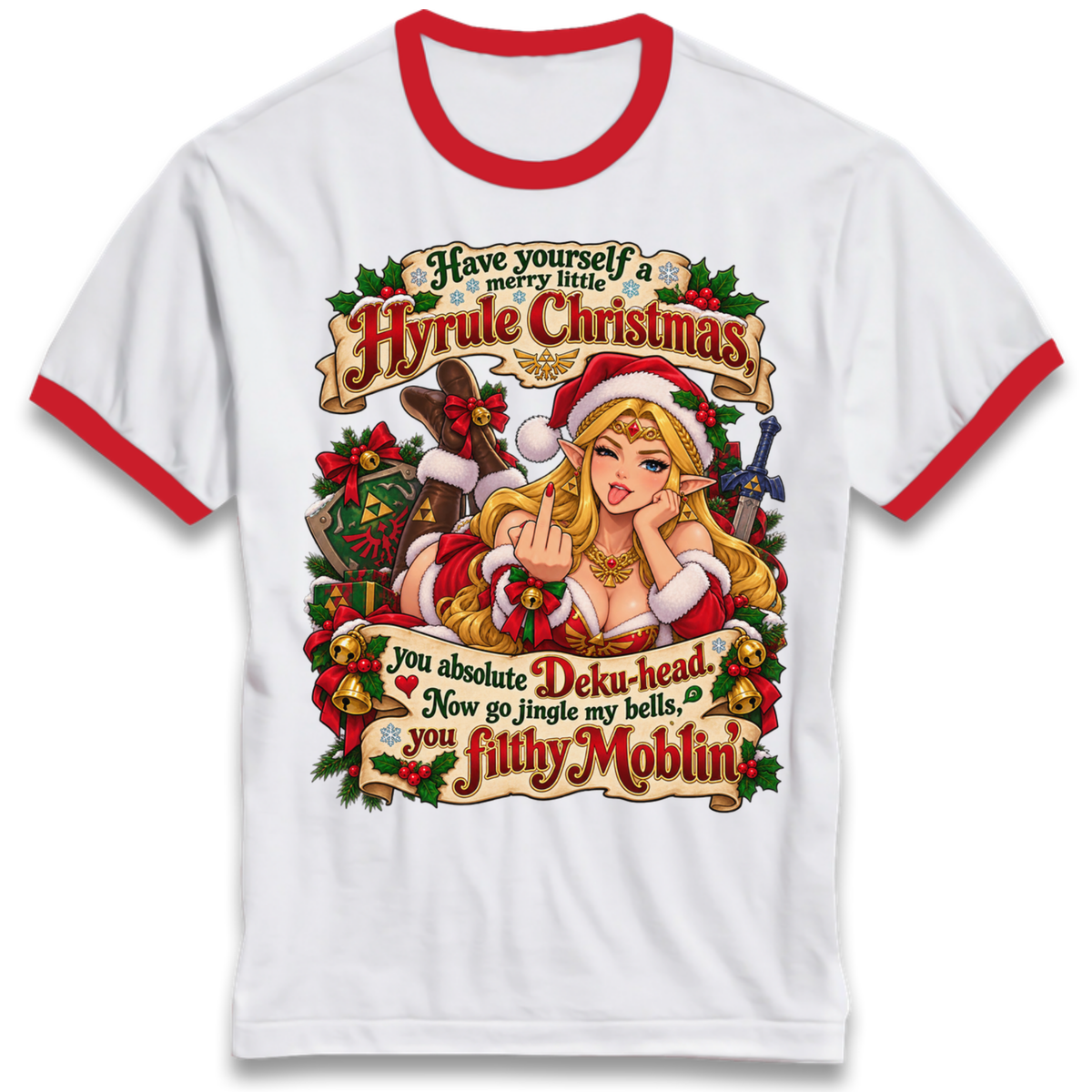 Zelda Christmas Ringer T-Shirt