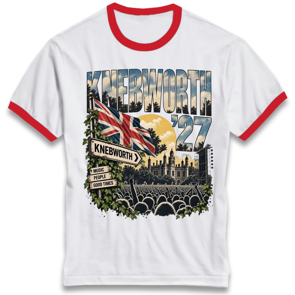 Oasis Knebworth Live '27 Ringer T-Shirt