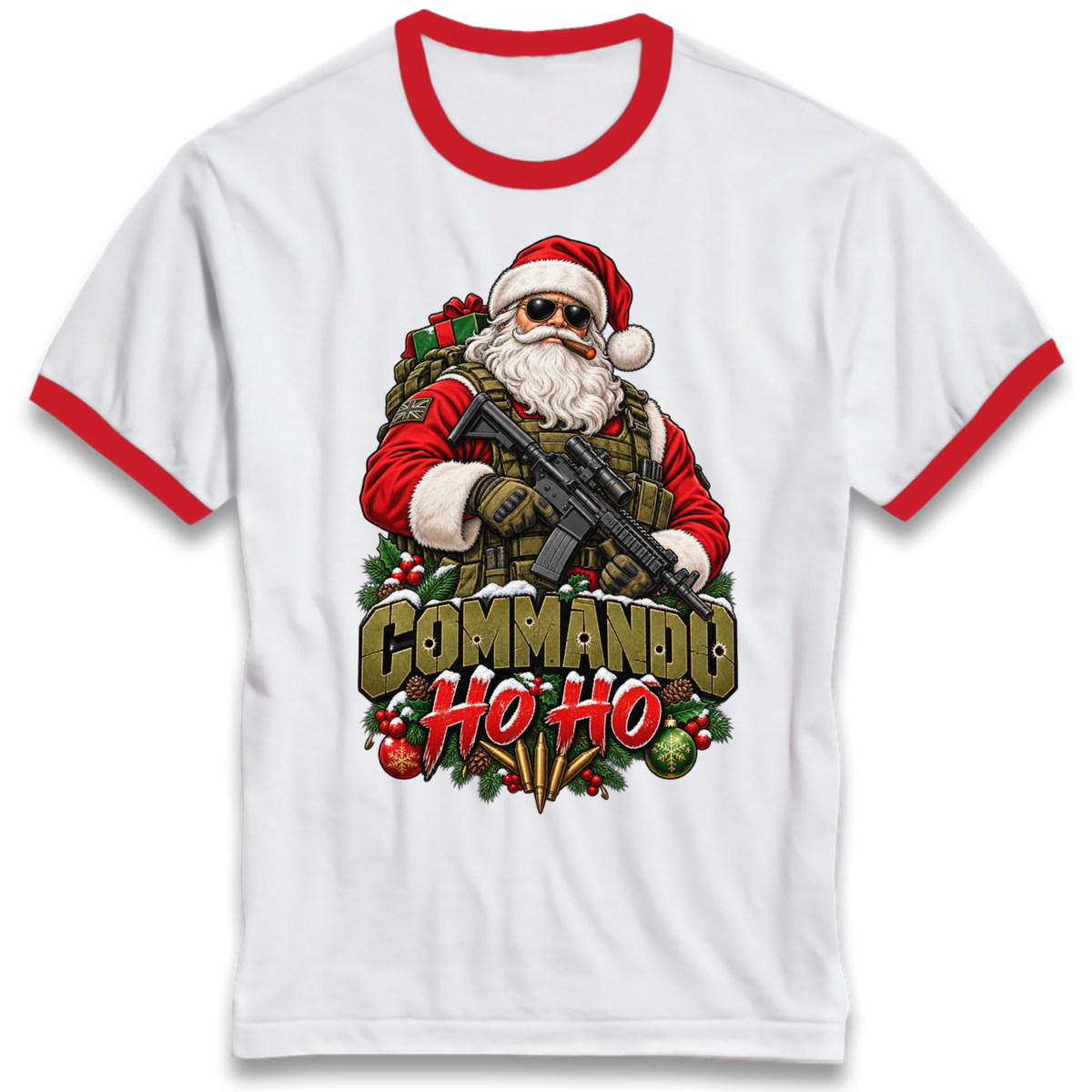 Commando Christmas Ringer T-Shirt