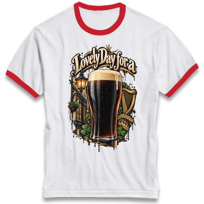 Lovely Day for a Guinness Ringer T-Shirt