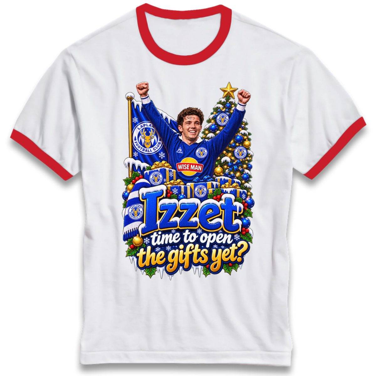 Leicester City Football Christmas Ringer T-Shirt