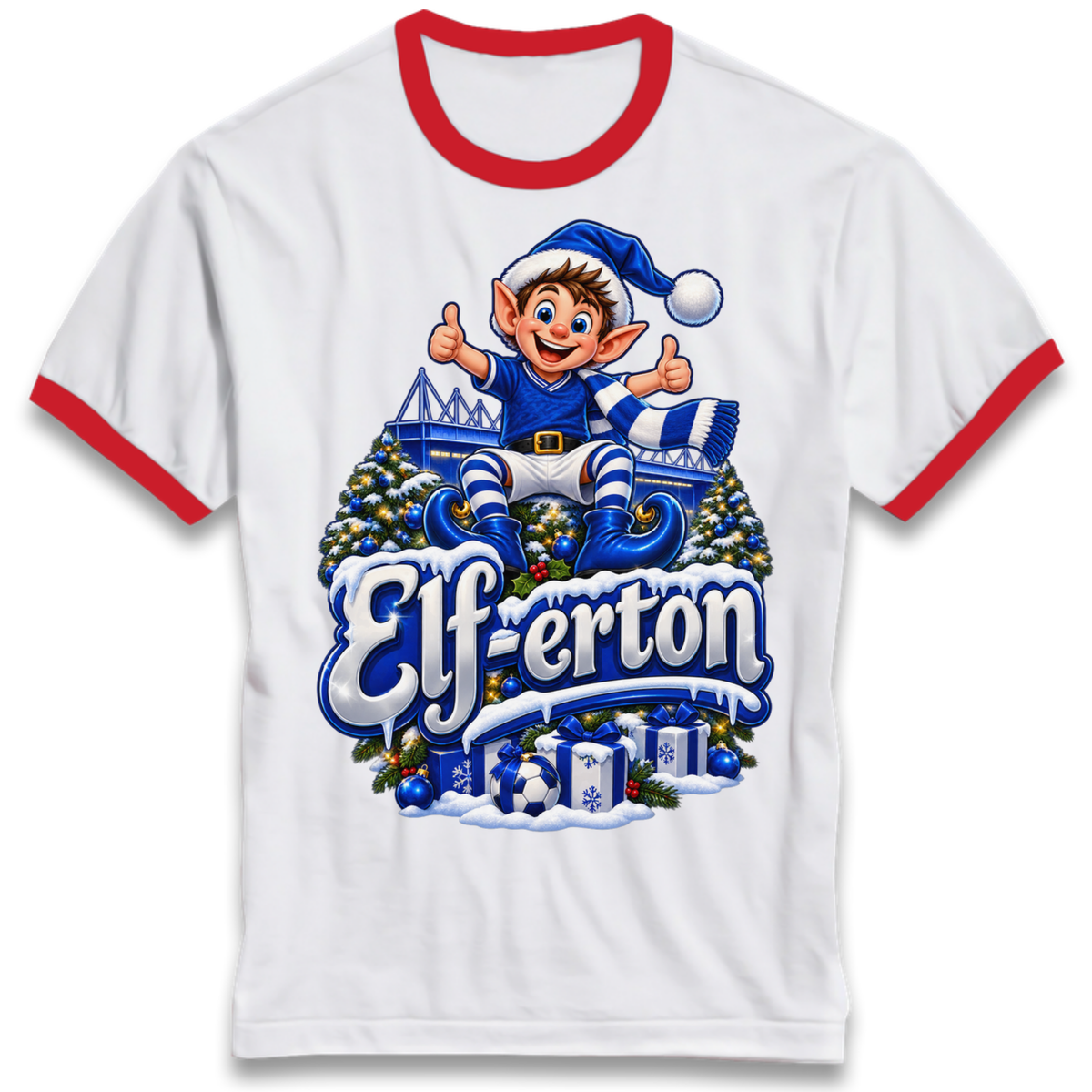 Everton FC Christmas Ringer T-Shirt