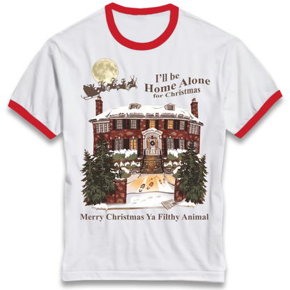 Home Alone Festive Christmas Ringer T-Shirt
