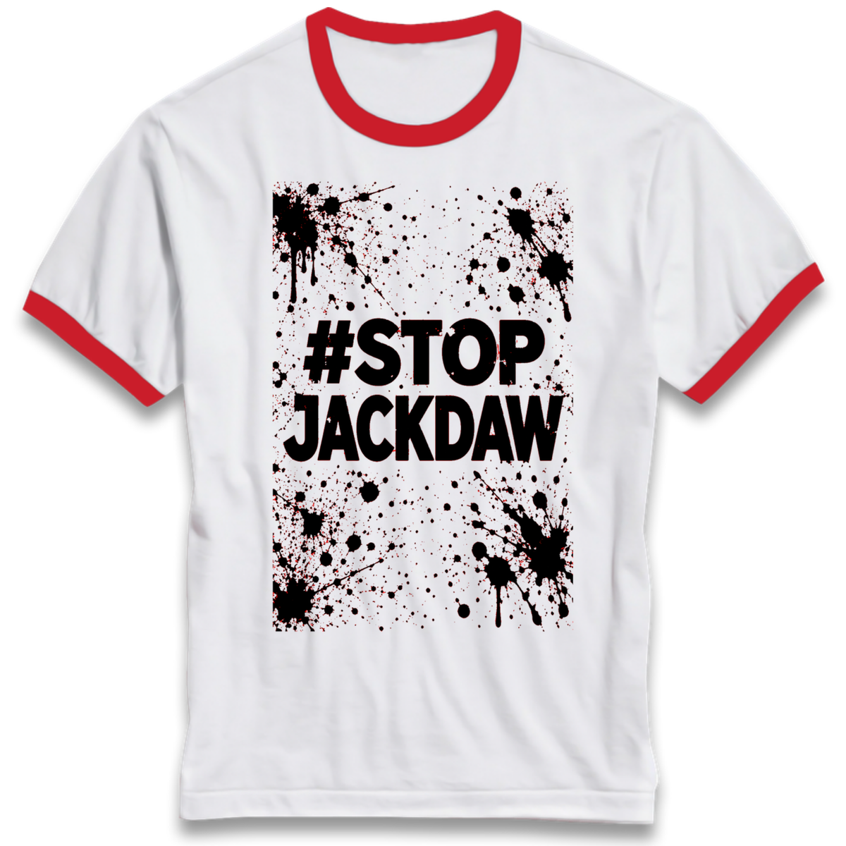 Stop Jackdaw Ringer T-Shirt