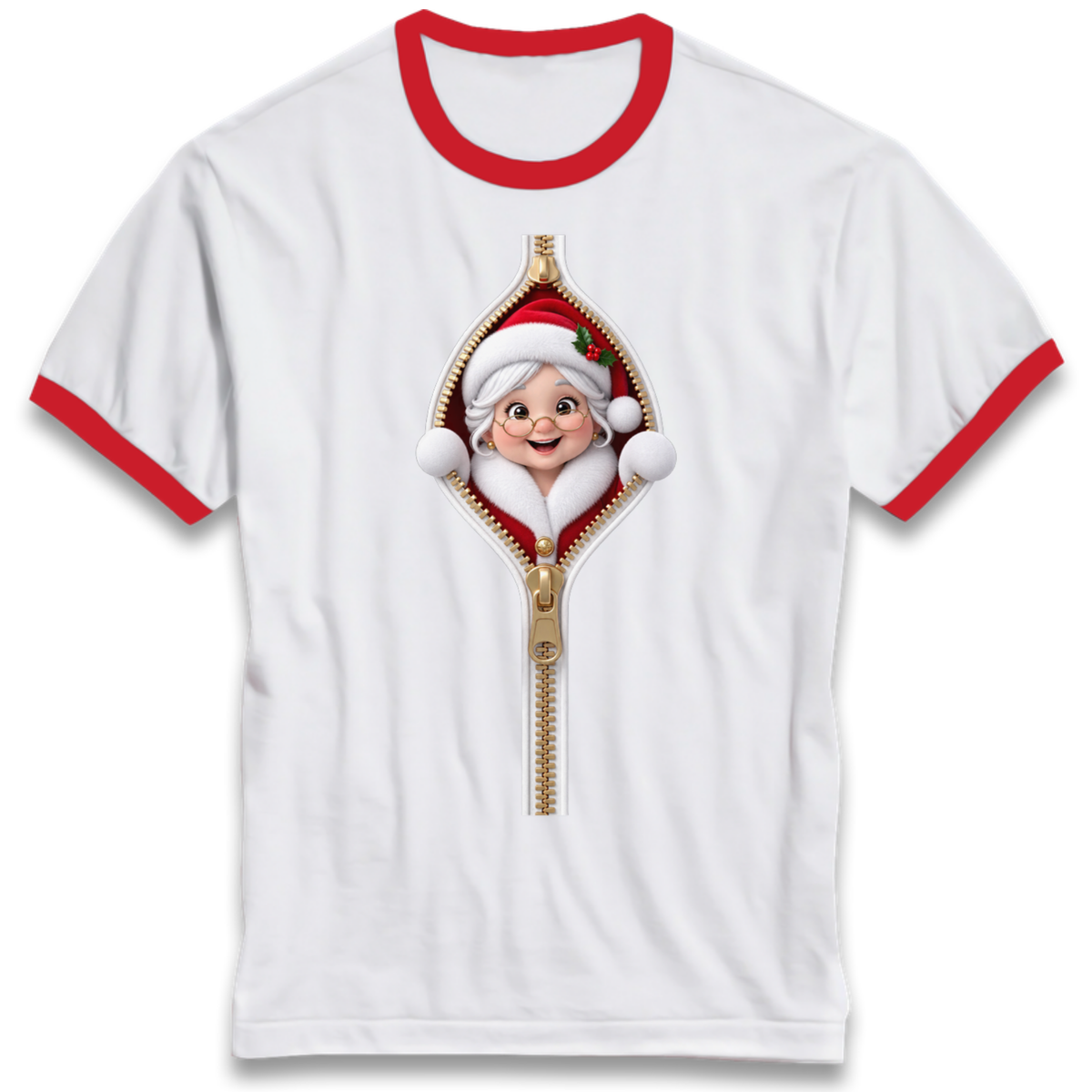 Mrs Claus Outfit Ringer T-Shirt