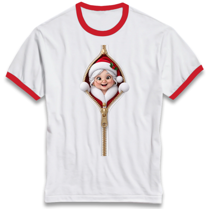 Mrs Claus Outfit Ringer T-Shirt