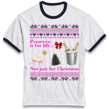 Prosecco Gift Top Ringer T-Shirt