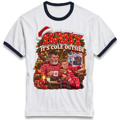 Roy Keane Man Utd Christmas Ringer T-Shirt