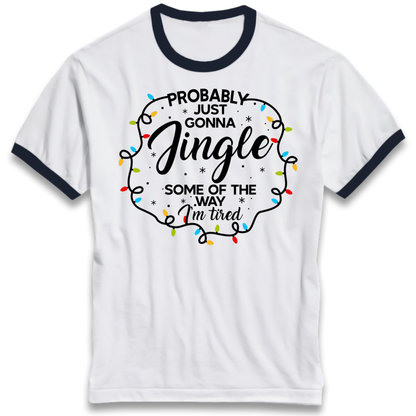 Lazy Festive Outfit Ringer T-Shirt