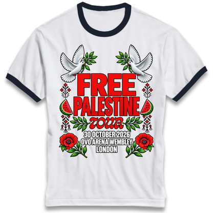 Macklemore and Friends Free Palestine Tour London 2026 Ringer T-Shirt