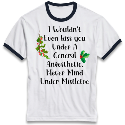 Cheeky Festive Slogan Ringer T-Shirt