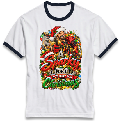 Sparky Christmas Ringer T-Shirt
