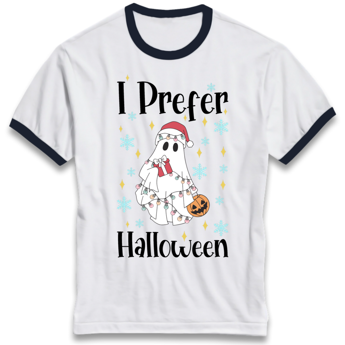 Halloween Christmas Crossover Ringer T-Shirt
