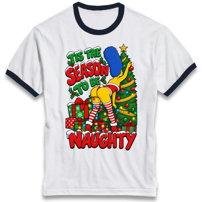 Simpsons Christmas Ringer T-Shirt