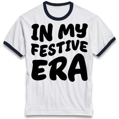 Modern Christmas Slogan Ringer T-Shirt