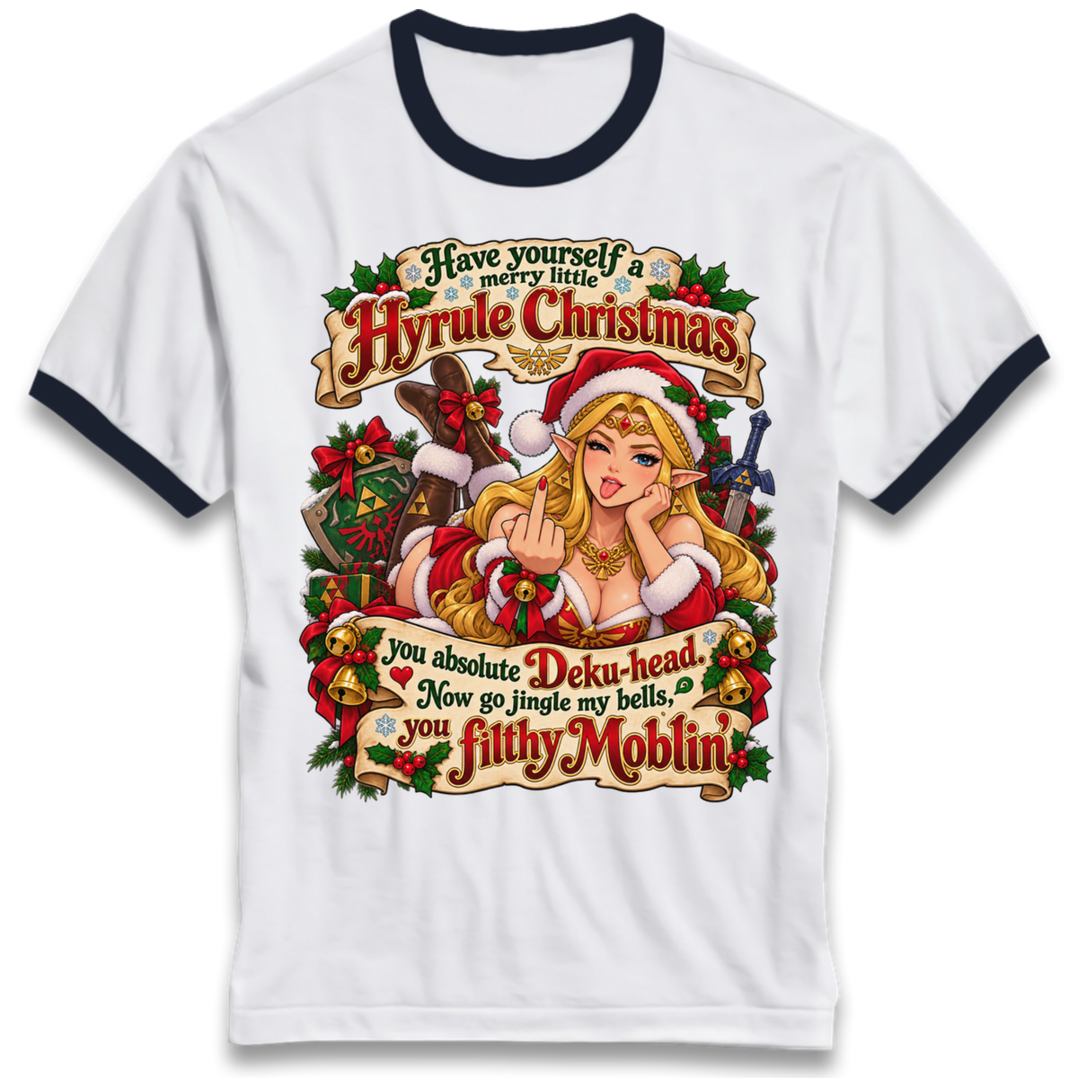 Zelda Christmas Ringer T-Shirt