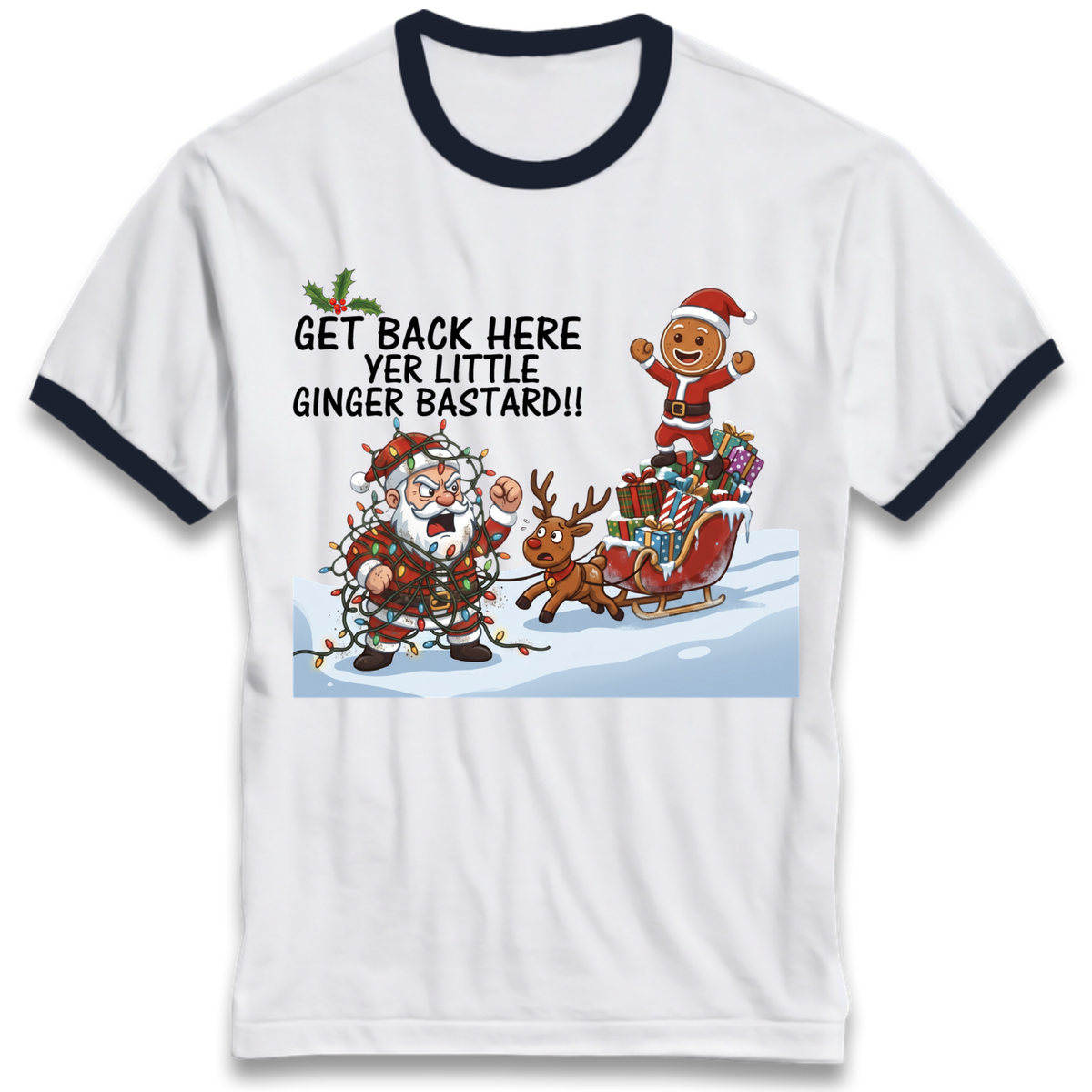 santa joke graphic Ringer T-Shirt