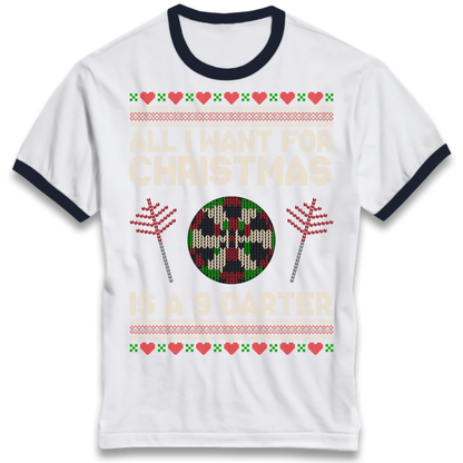 Christmas jumper Ringer T-Shirt