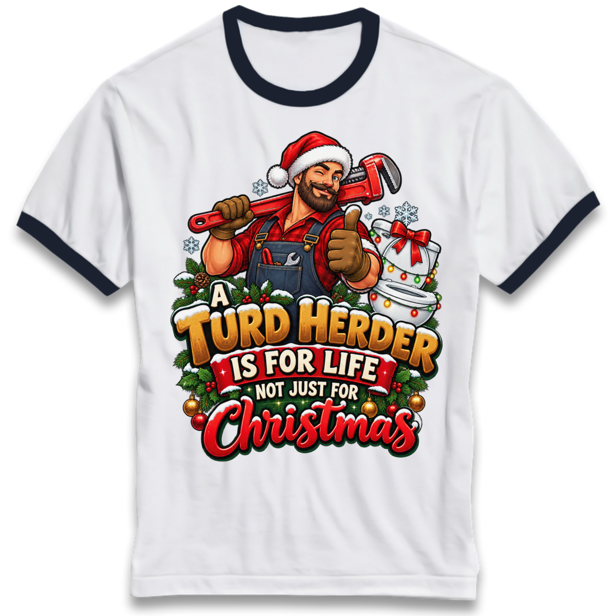 Plumbing Christmas Ringer T-Shirt
