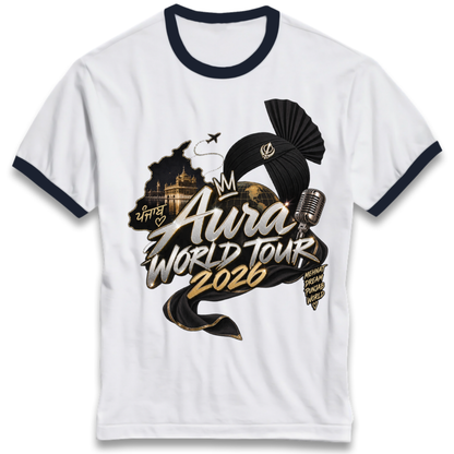 Diljit Dosanjh Aura World Tour 2026 Ringer T-Shirt