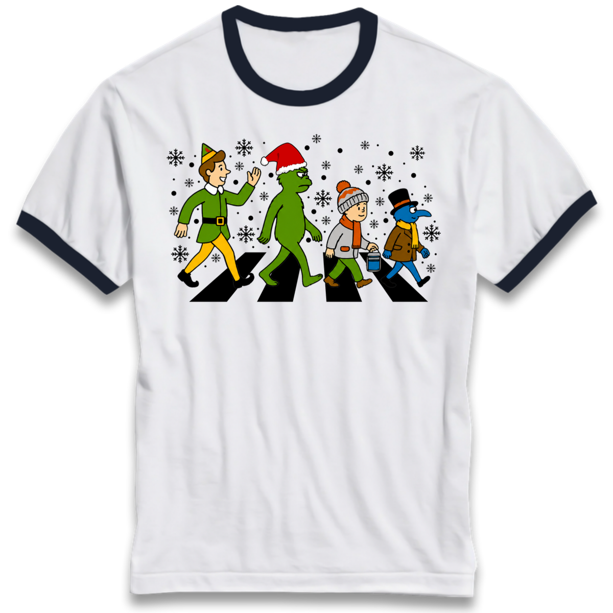 Abbey Road Walk Christmas jumper Ringer T-Shirt