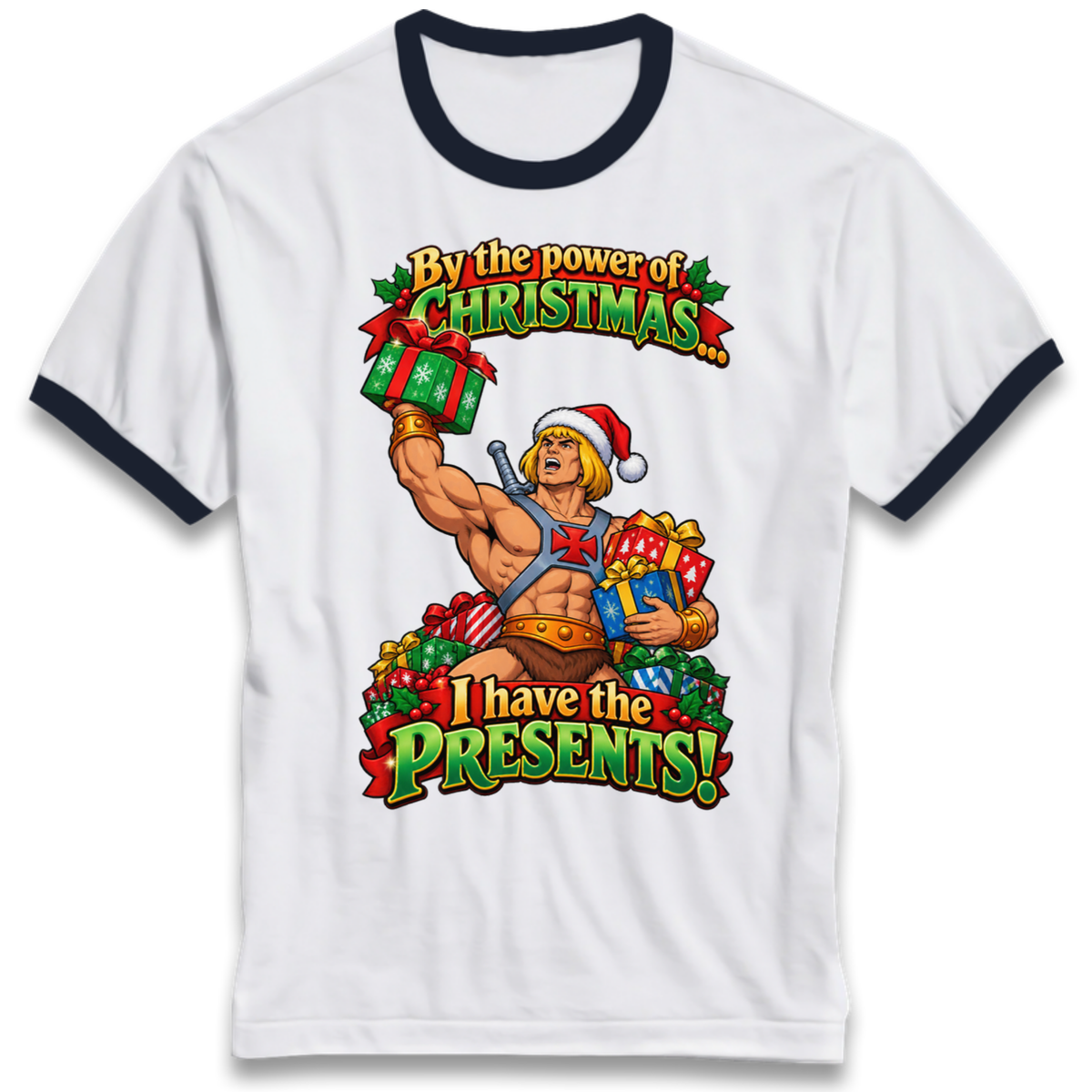 He Man Christmas Ringer T-Shirt