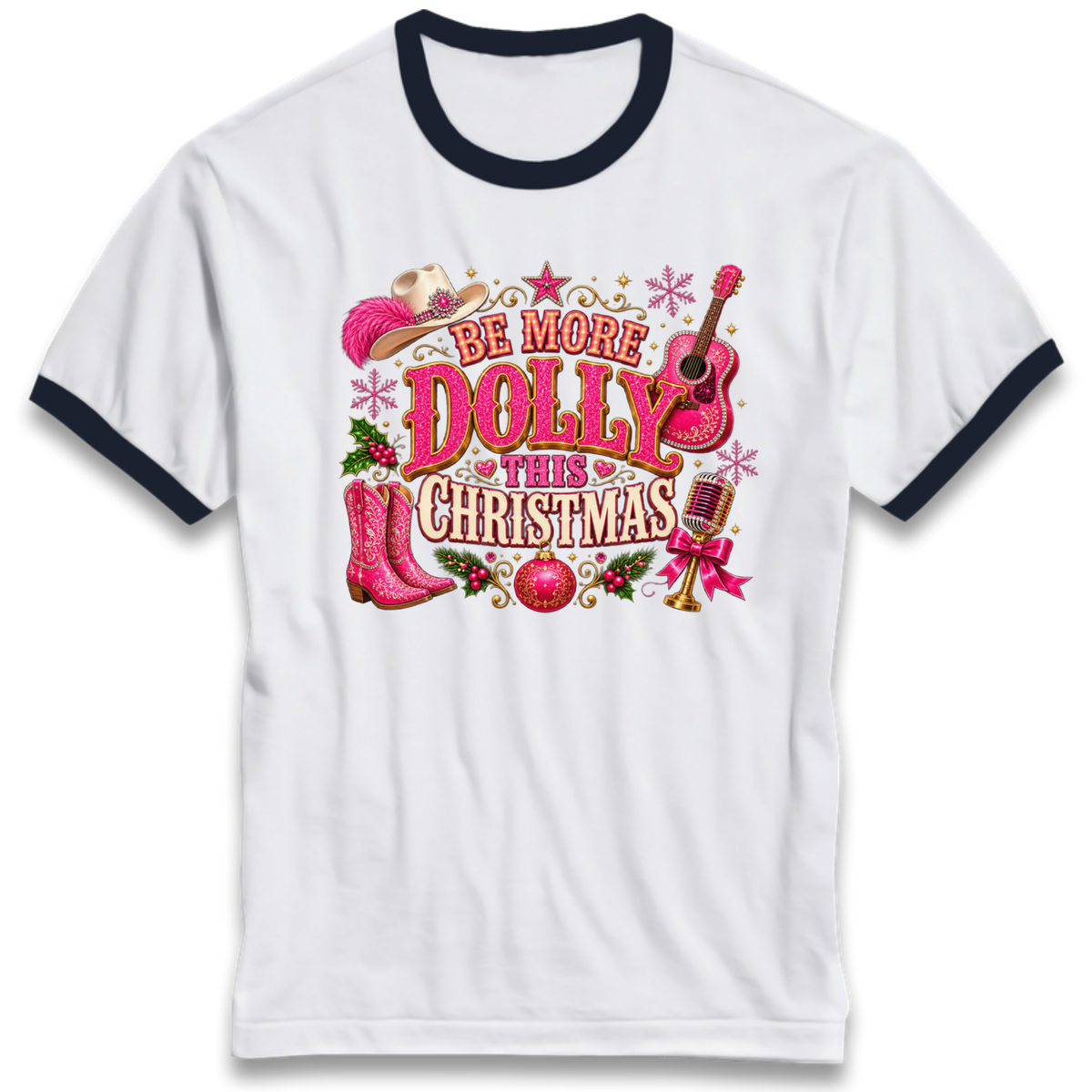 Dolly Parton Christmas Ringer T-Shirt