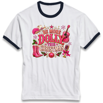 Dolly Parton Christmas Ringer T-Shirt