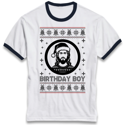 Jesus Birthday Christmas Ringer T-Shirt