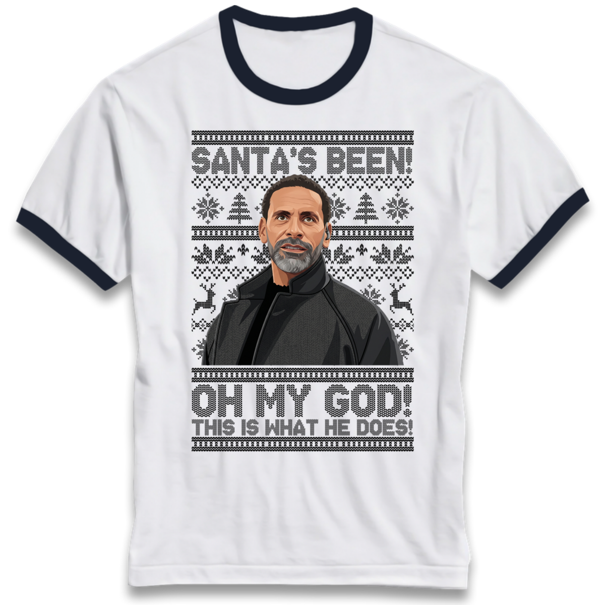 Steve Rio Ferdinand Christmas Ringer T-Shirt