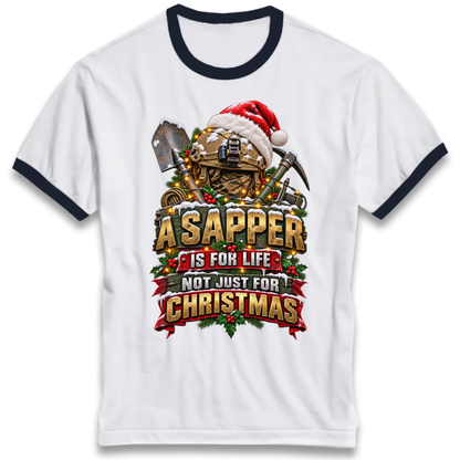 Royal Engineers Sappers Christmas Ringer T-Shirt