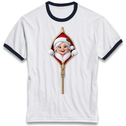 Mrs Claus Outfit Ringer T-Shirt