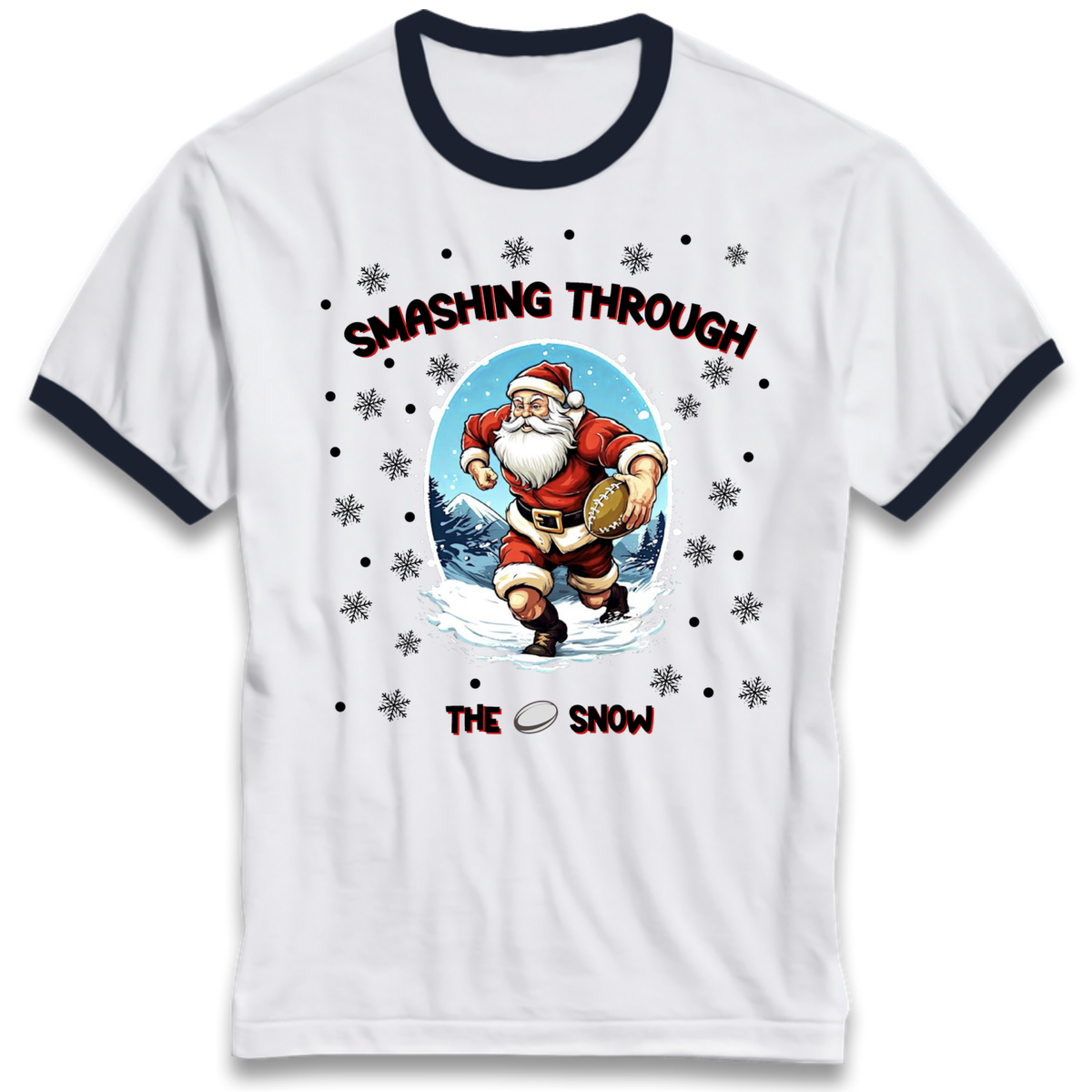 Rugby Santa Clothing Ringer T-Shirt