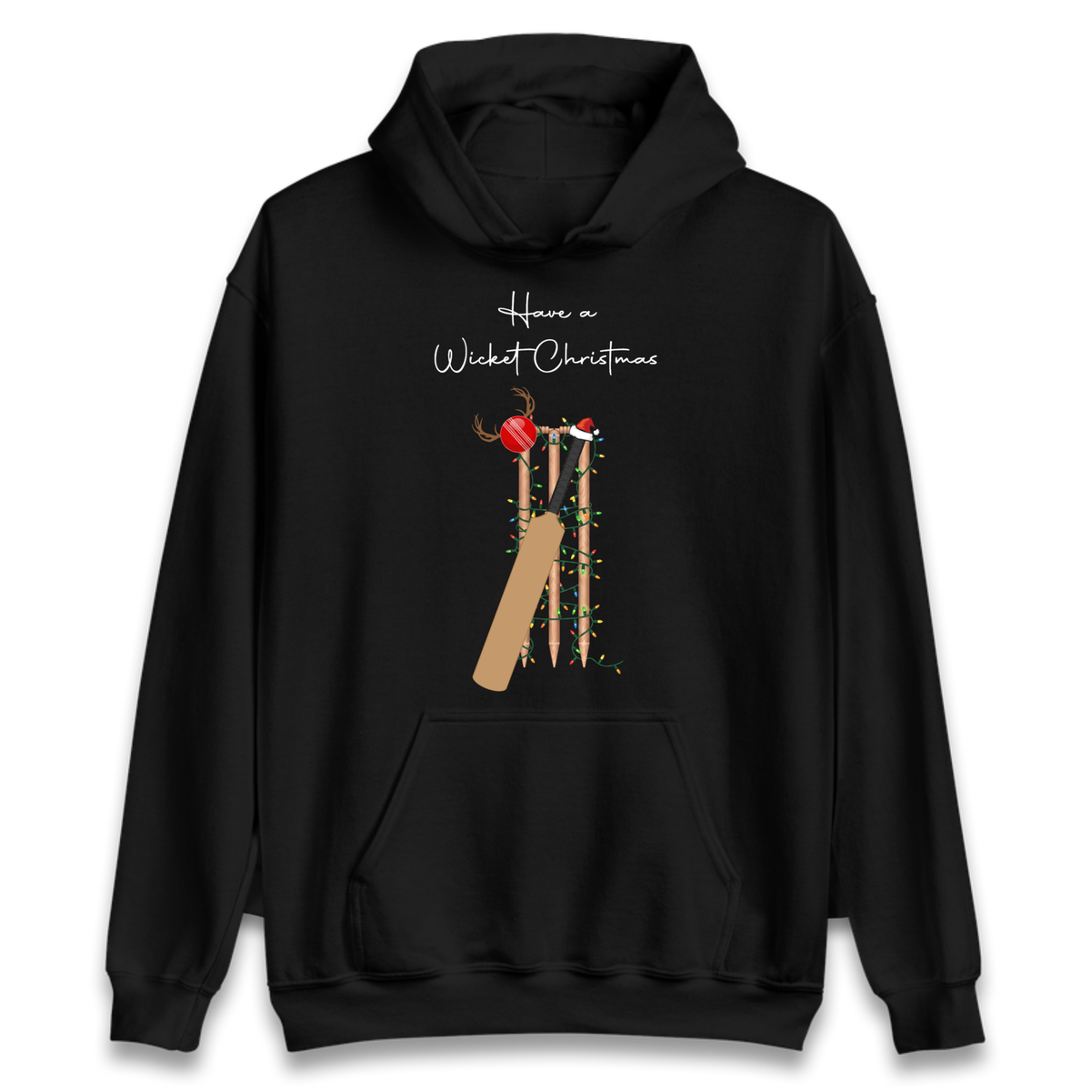 Cricket Bat Graphic Christmas Hoodie
