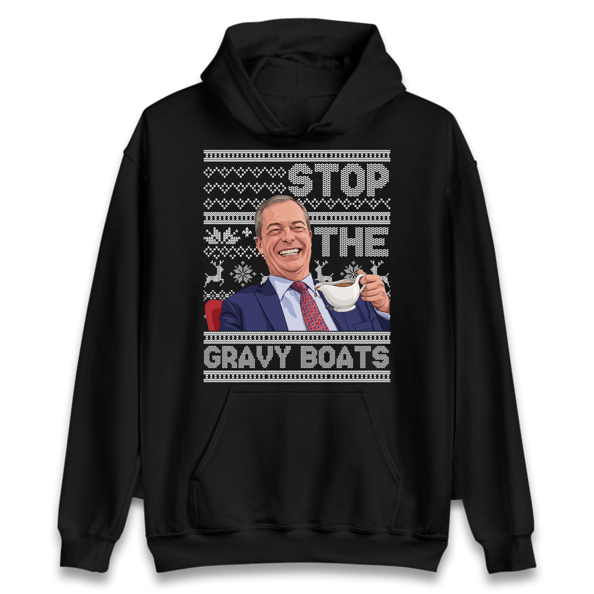 Satirical Festive Top Hoodie