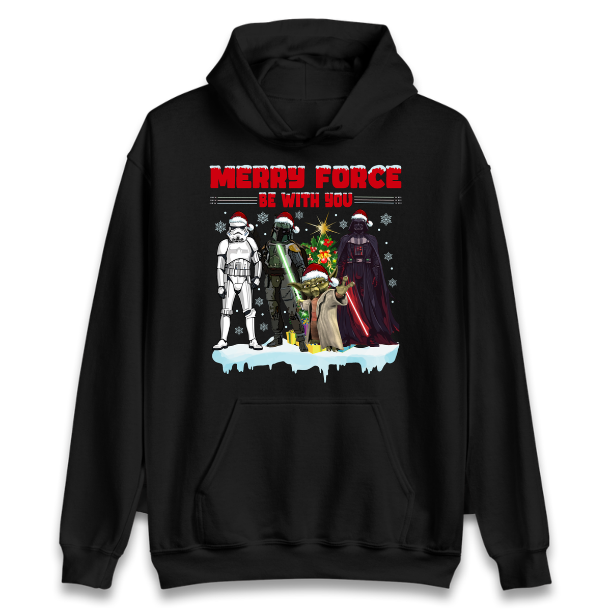 Merry Force Be With You Christmas Hoodie