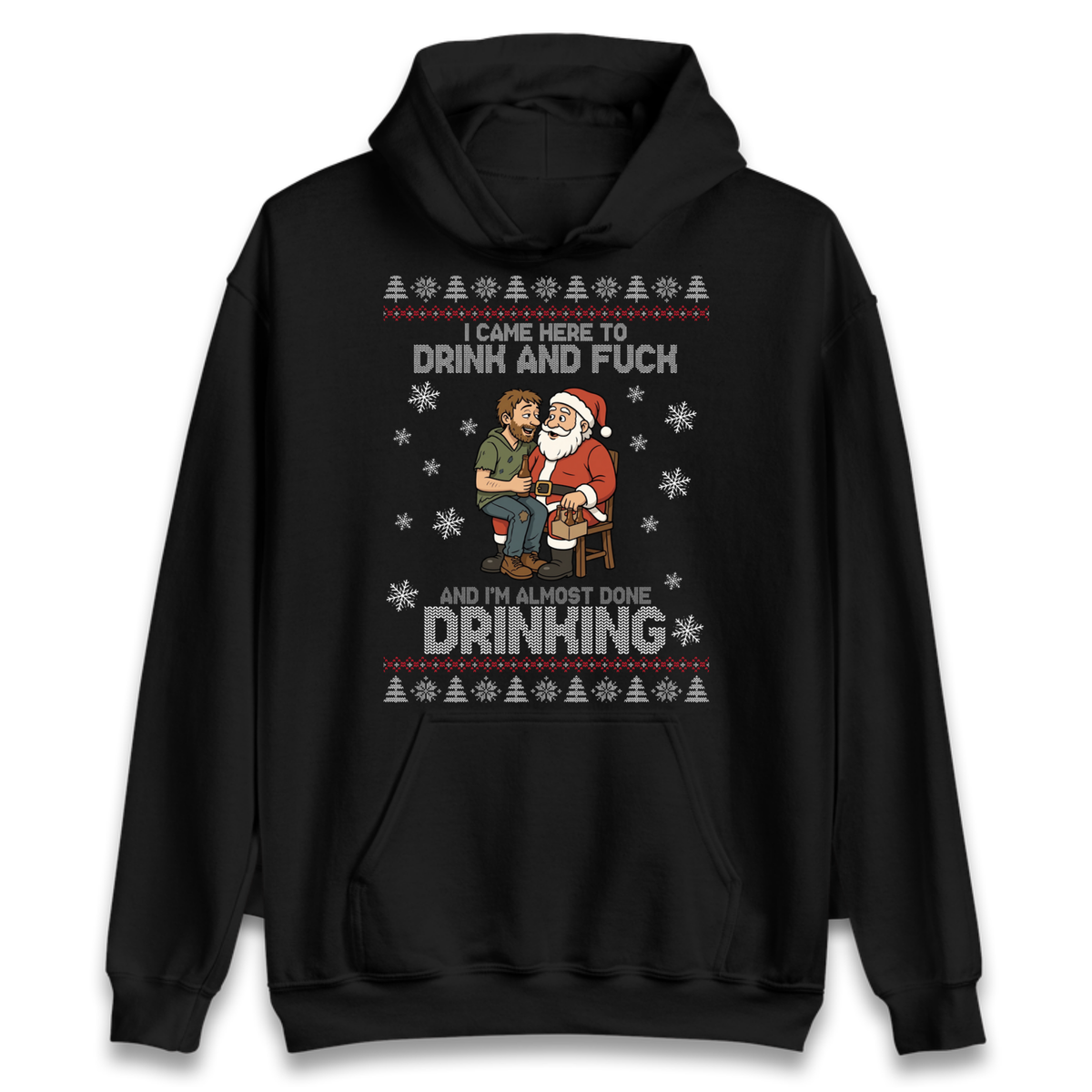 Rude Santa Graphic Hoodie
