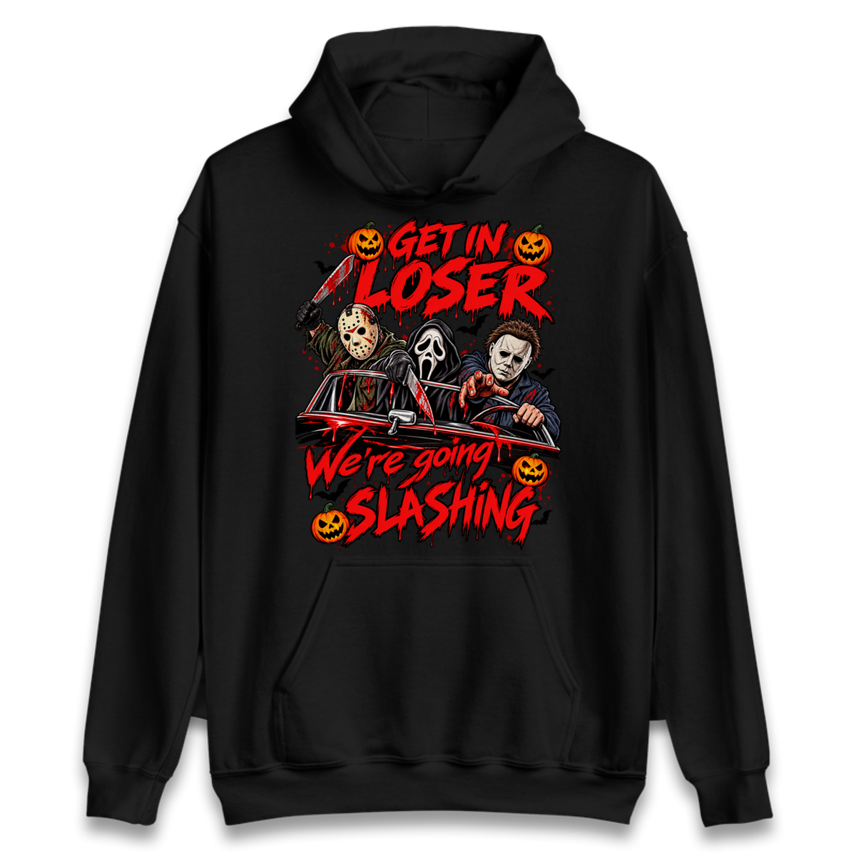 Retro Horror Movie Halloween Slasher Villains Hoodie