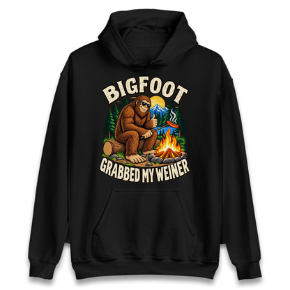 Bigfoot Grabbed My Weiner Camping Hoodie