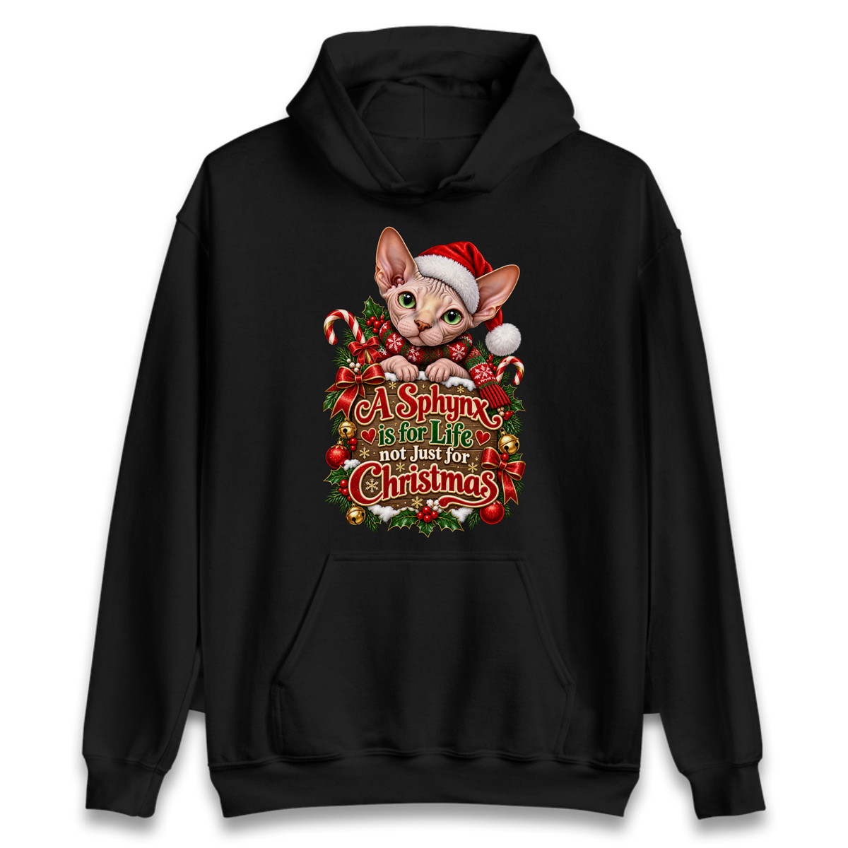 Sphynx Cat Christmas Hoodie