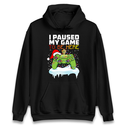 I Paused My Game Christmas Hoodie