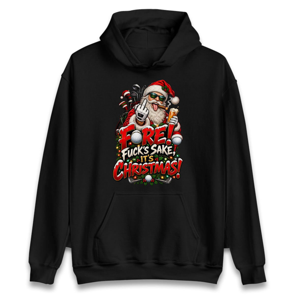 Rude Golf Christmas Hoodie