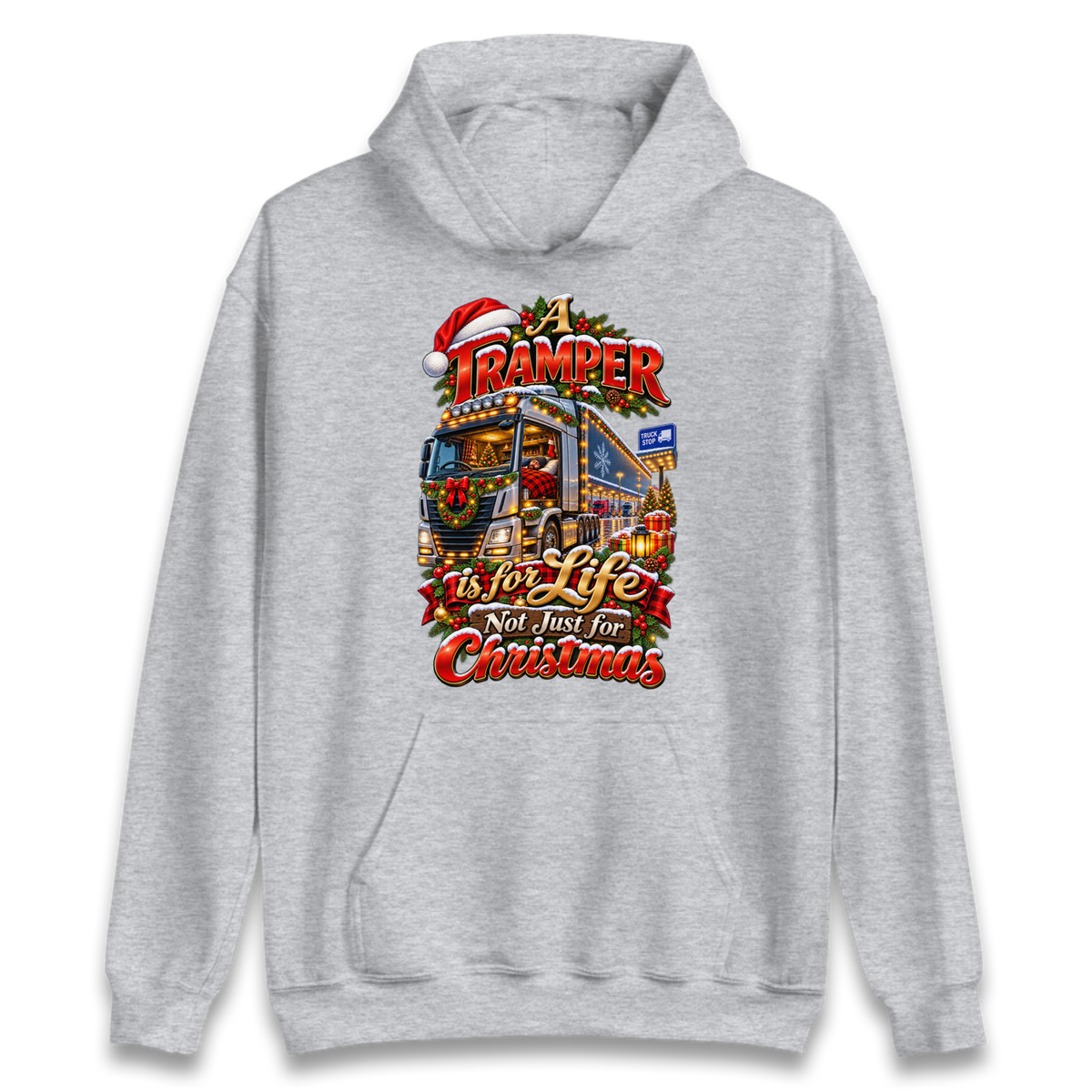 Trucker Christmas Hoodie