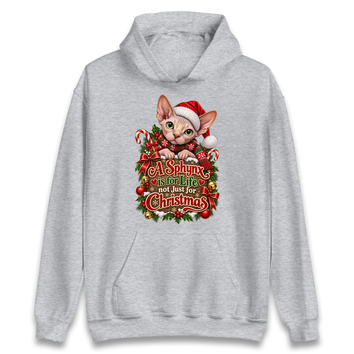 Sphynx Cat Christmas Hoodie