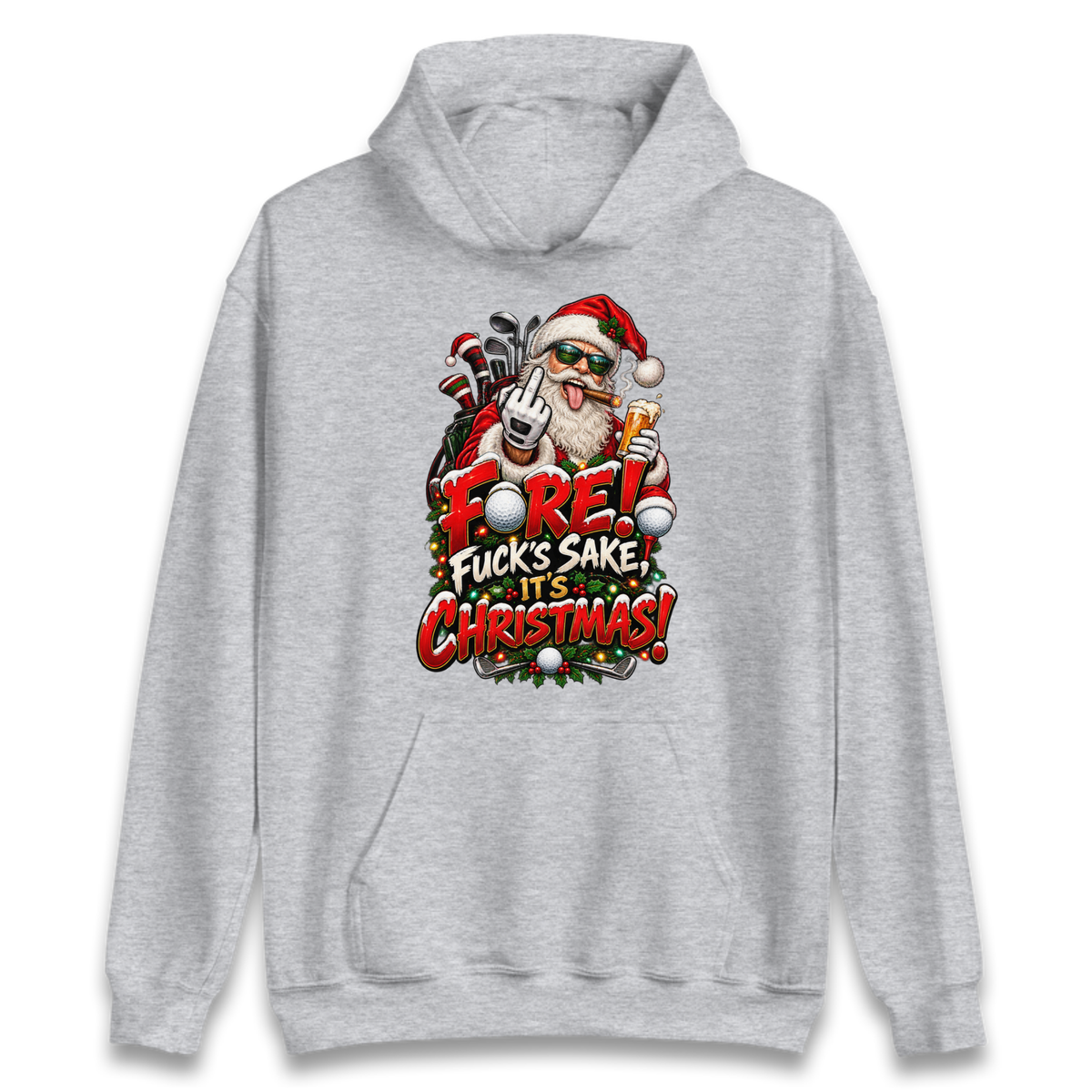 Rude Golf Christmas Hoodie
