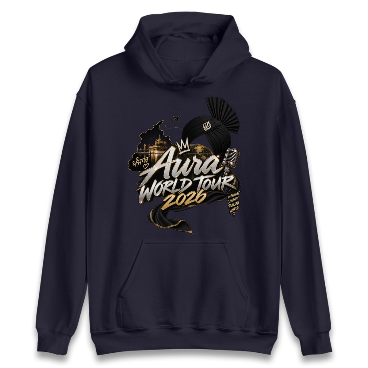 Diljit Dosanjh Aura World Tour 2026 Hoodie