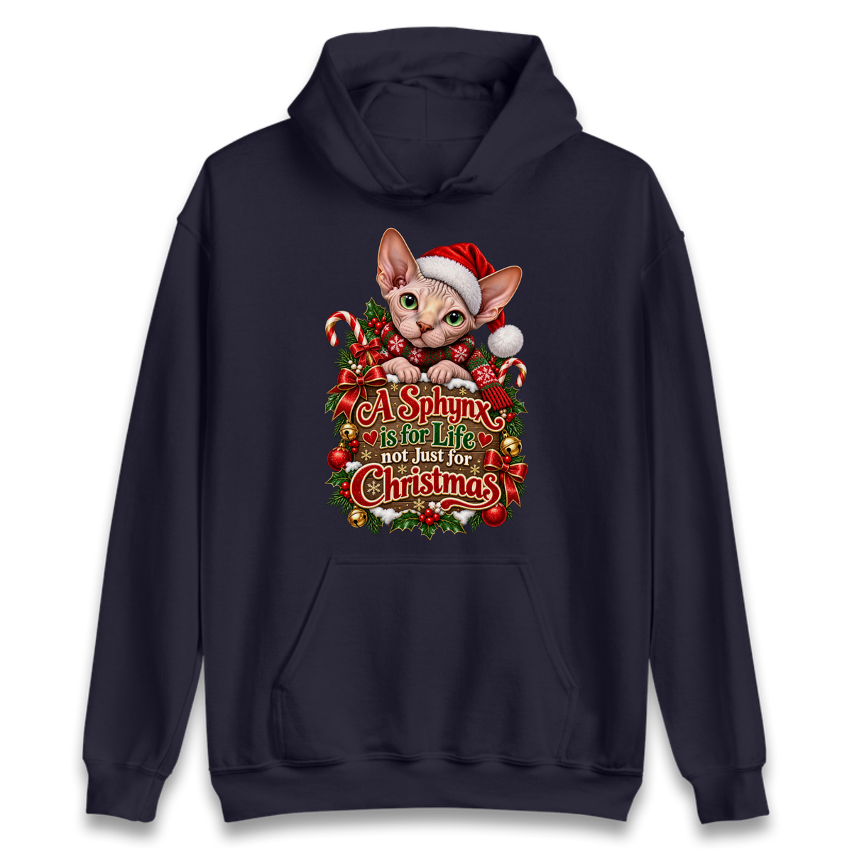 Sphynx Cat Christmas Hoodie