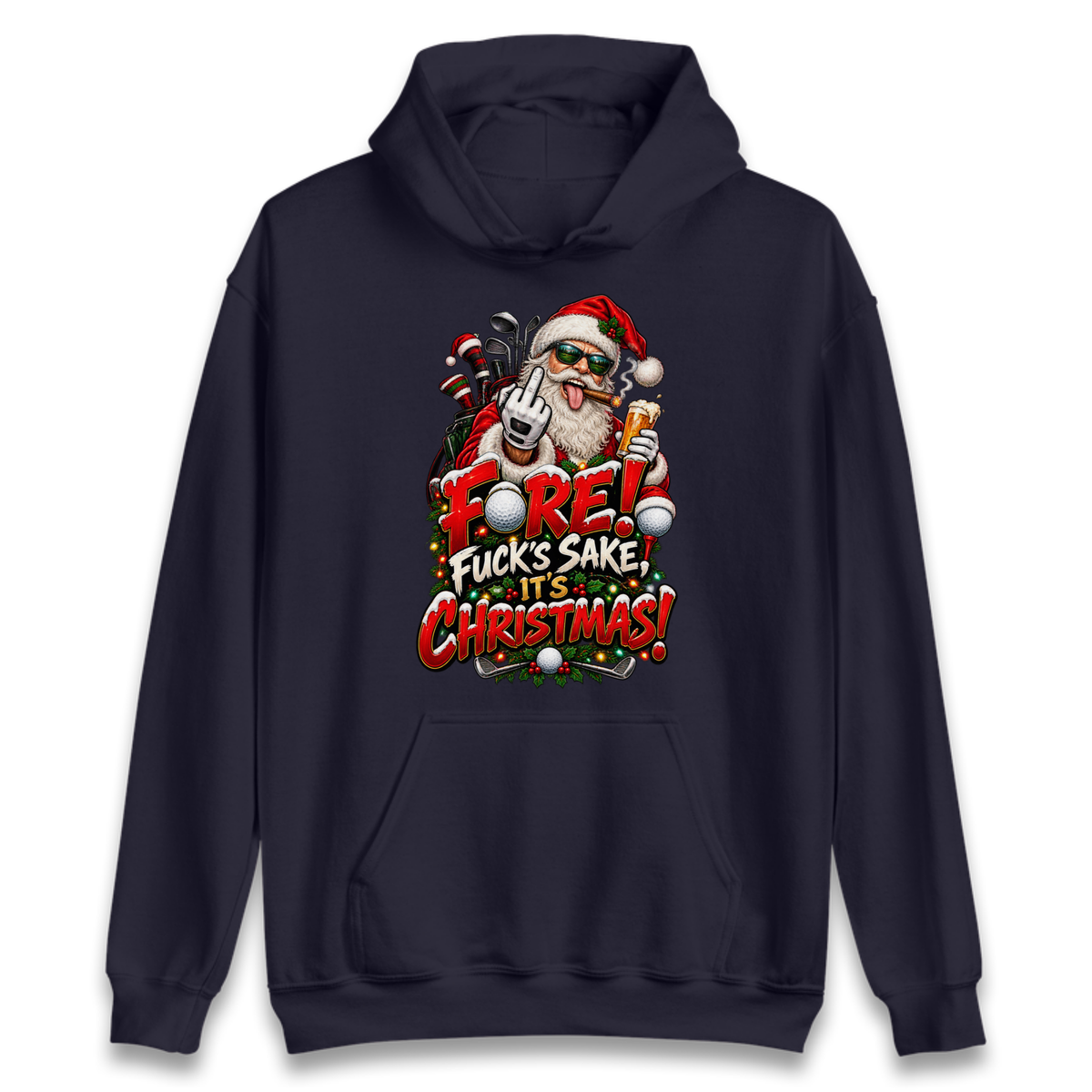 Rude Golf Christmas Hoodie