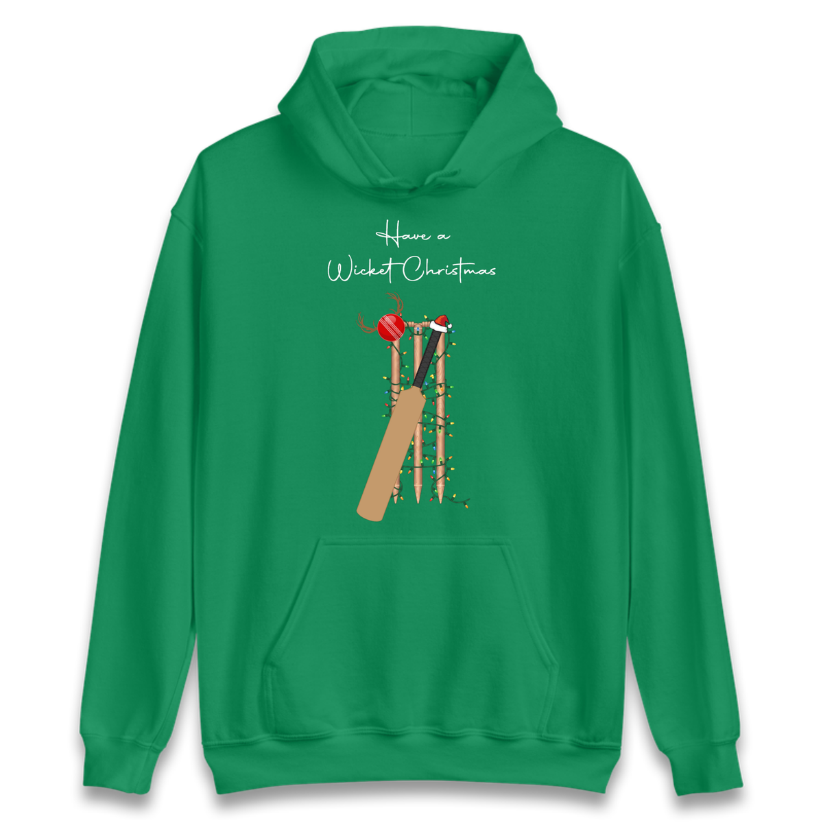 Cricket Bat Graphic Christmas Hoodie